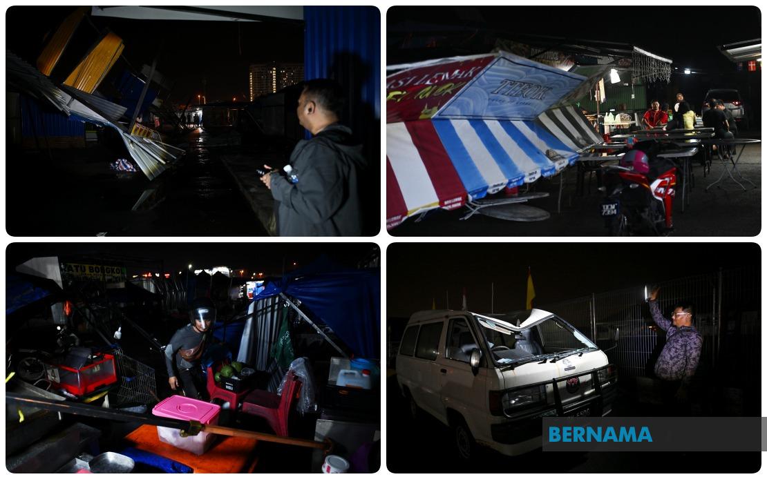 Severe Storm Devastates Kuching Night Market, Forcing Temporary Closure