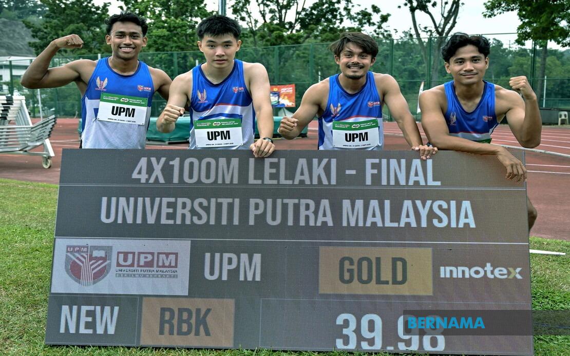 Aliff Iman Leads UPM's Young Sprinters To Historic 4x100m Gold At SUKIPT