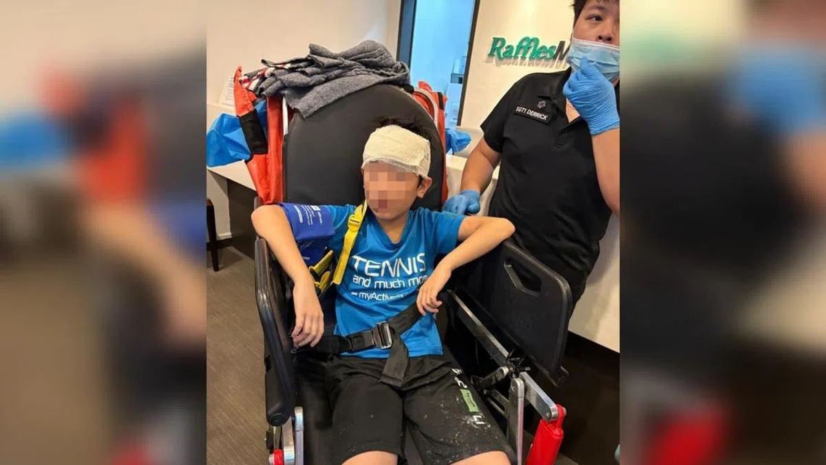 Boy hospitalised after signboard collapse at Singapore foodcourt