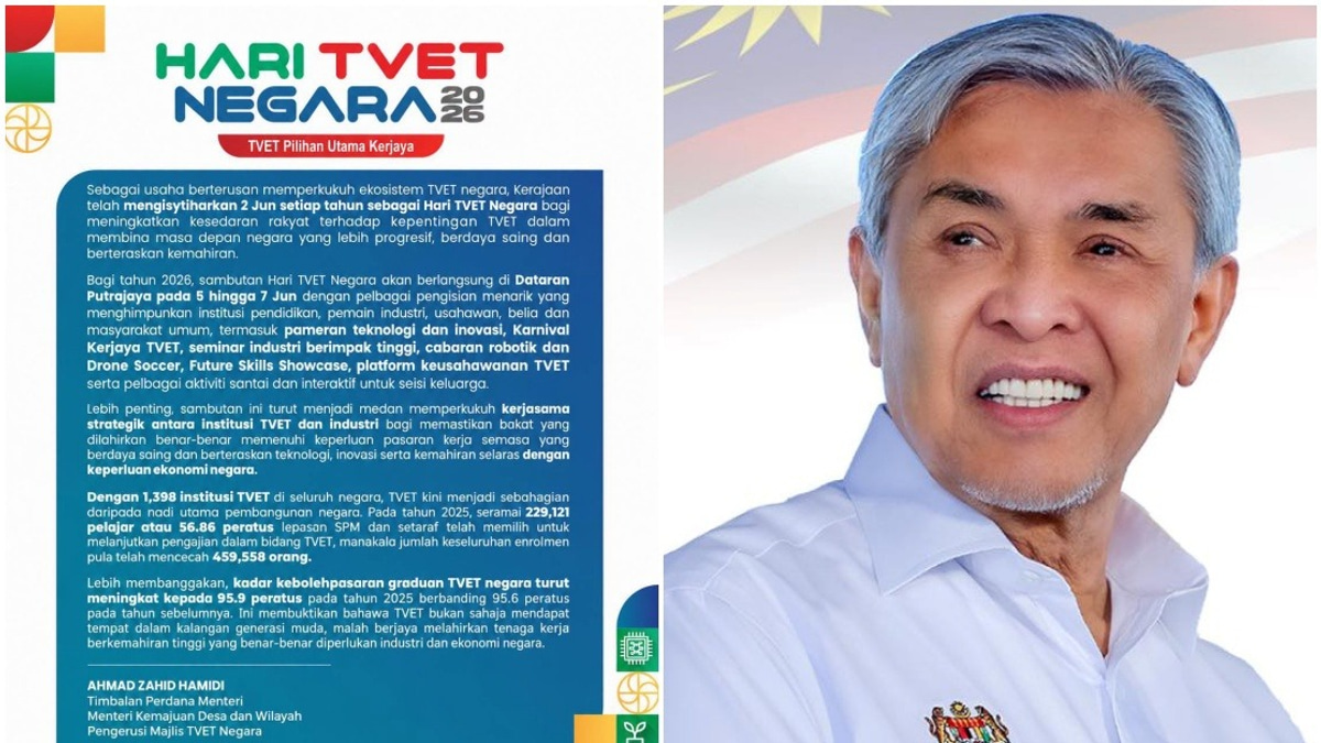 TVET Now Top Career Choice for Malaysian Youth, Says Ahmad Zahid