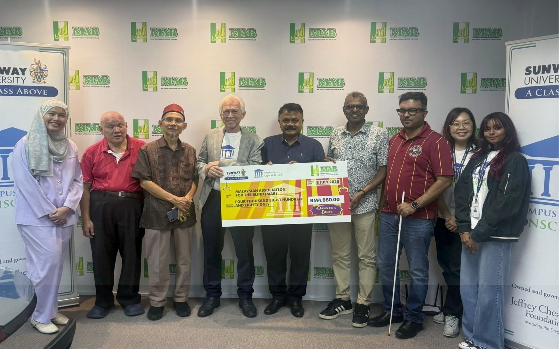 Sunway University Raises RM4,880 for Malaysian Association for the Blind via Creative Campus Campaign