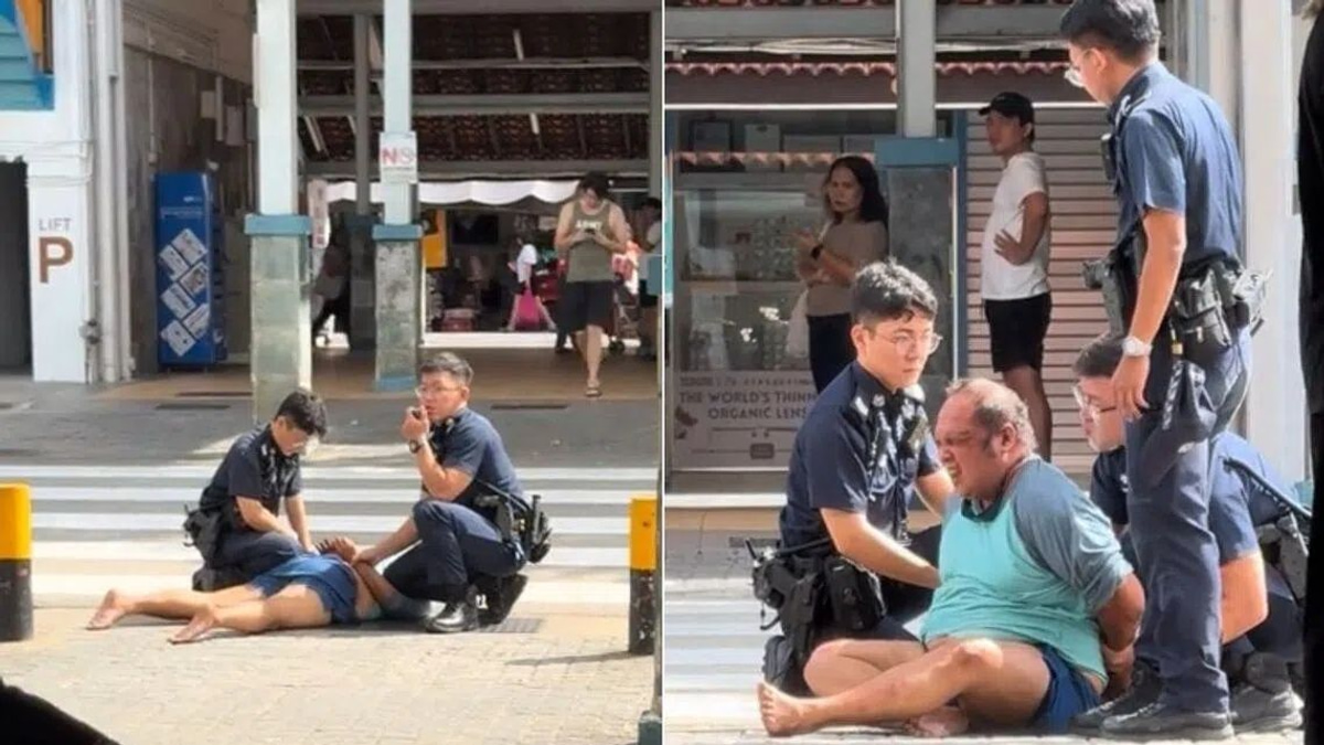 Man arrested in Singapore for indecent behaviour and assaulting police officer