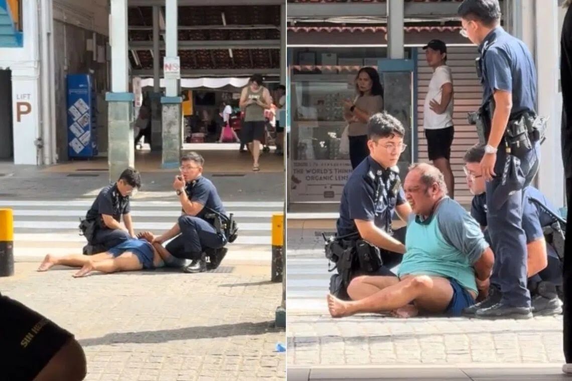 Man arrested in Singapore for indecent behaviour and assaulting police officer