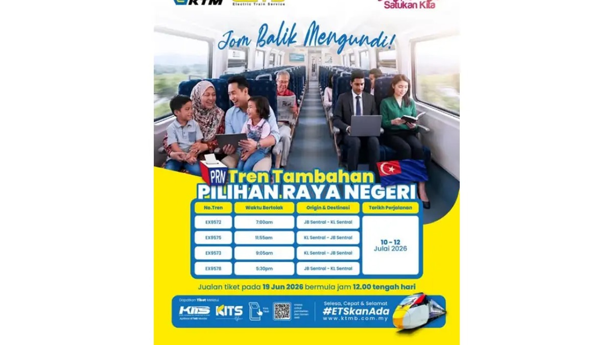 KTMB Ramps Up ETS Services as Johor Voters Head Home for July 11 Election