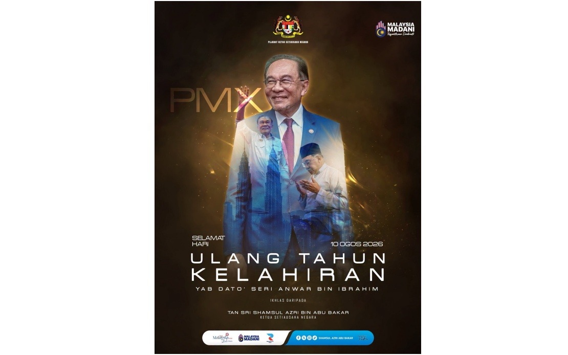 Chief Secretary Extends 79th Birthday Greetings to PM Anwar Ibrahim