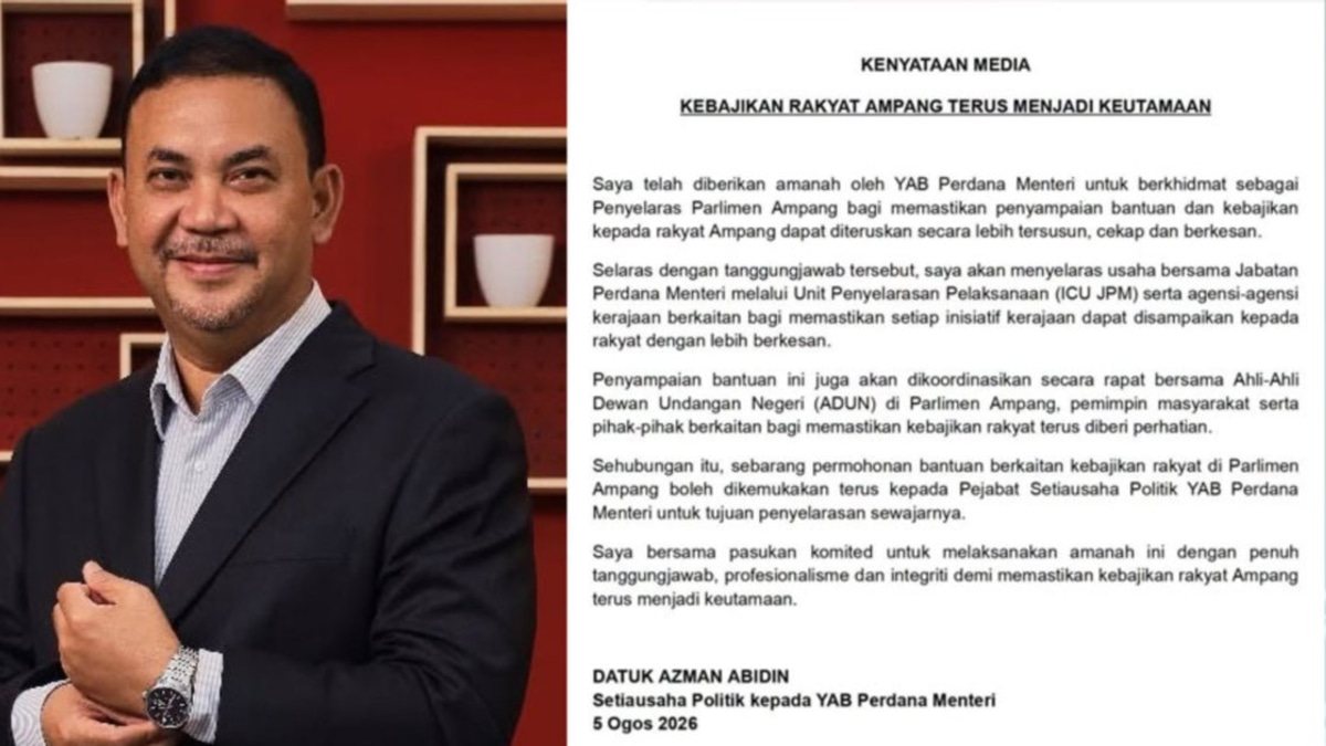 PM's Political Secretary Takes Ampang Coordinator Role as PKR MP Loses Constituency Funding Access