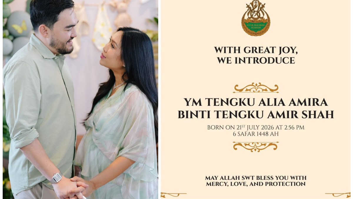 Raja Muda of Selangor and Wife Welcome Princess Tengku Alia Amira