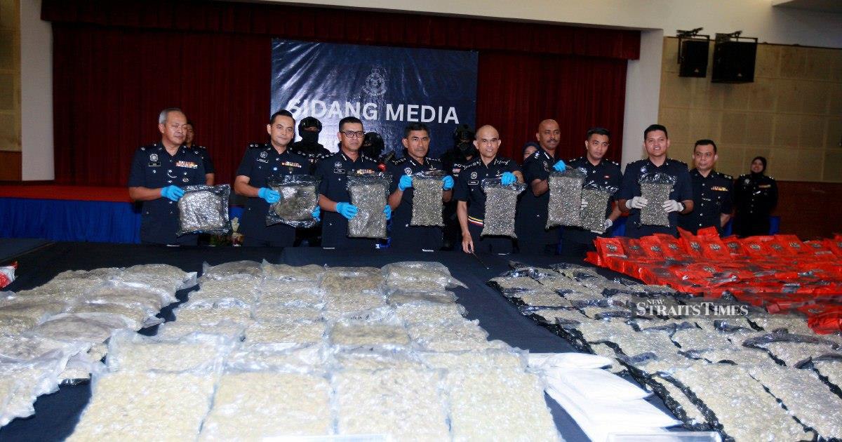 Police Bust Six Trafficking Rings, Seize 600kg of Drugs Worth RM37.5mil