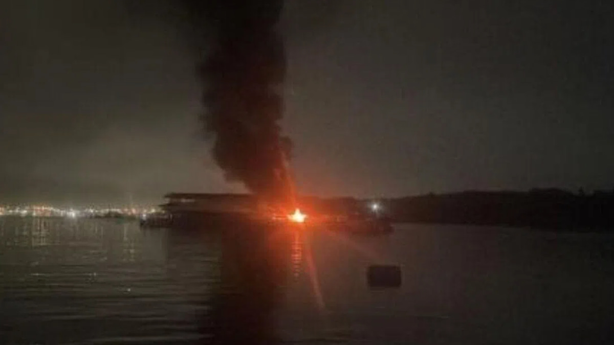 Lightning strike ignites floating fish farms near Singapore's Pulau Ubin, causing extensive losses
