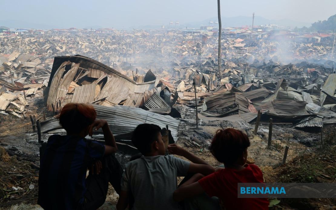 Sabah Allocates RM3,000 Aid Per Household Following Devastating Kampung Lok Buta Fire