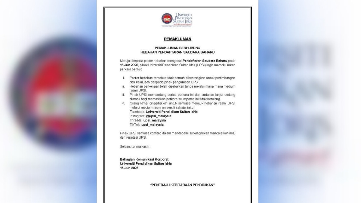 UPSI Disassociates From Viral 'New Muslim' Registration Poster