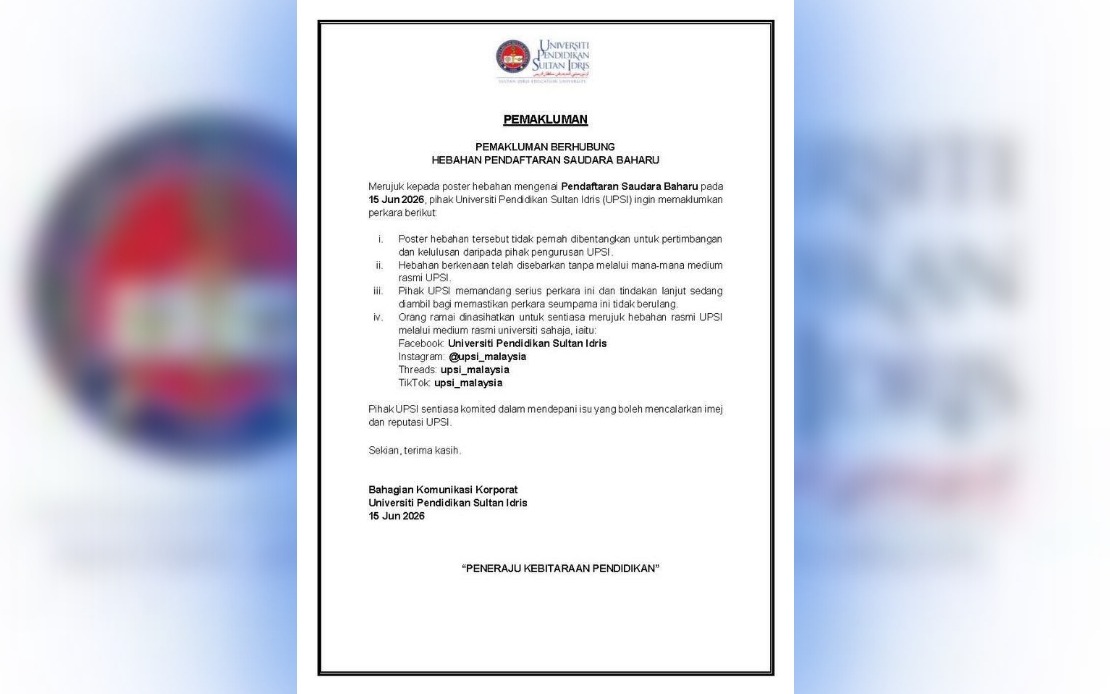 UPSI Disassociates From Viral 'New Muslim' Registration Poster
