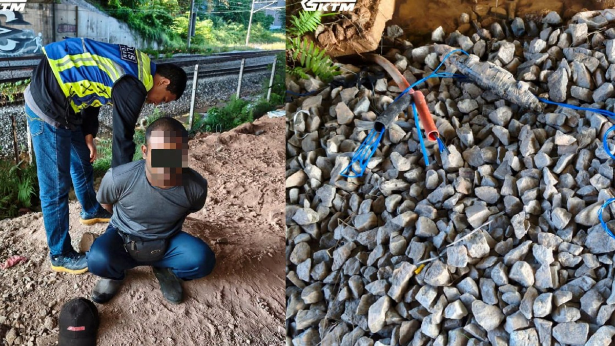 Duo Detained in Shah Alam Cable Theft Attempt at Railway Station