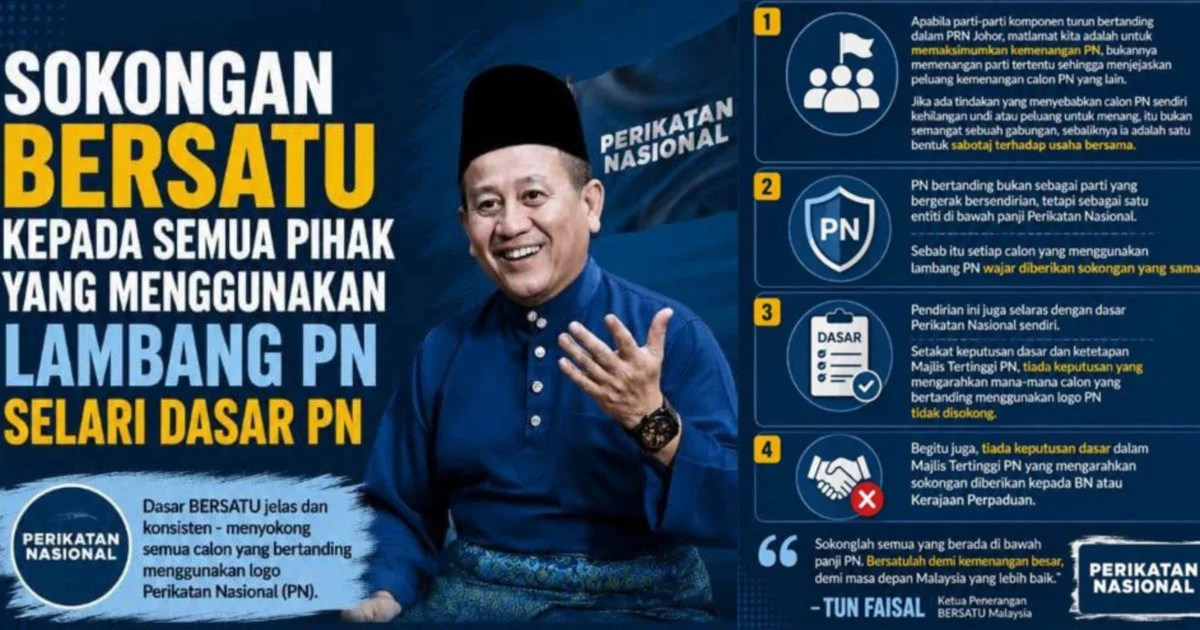 Bersatu accuses party defectors of sabotaging Perikatan in Johor state election