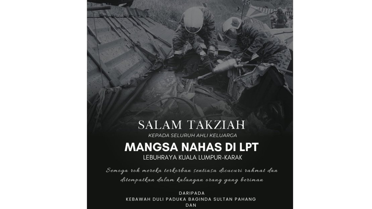 Pahang Royalty Express Grief Over Karak Expressway Tragedy That Claimed Four Lives