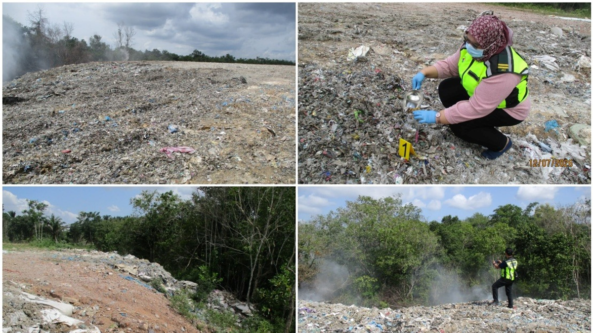 Kedah Environmental Officials Uncover Illegal Waste Dump and Open Burning Operation in Bukit Banyan