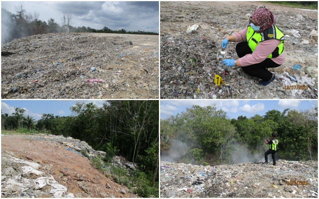 Kedah Environmental Officials Uncover Illegal Waste Dump and Open Burning Operation in Bukit Banyan