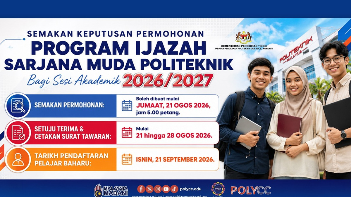 Polytechnic Bachelor's Degree Results Released; Applicants Have Until August 28 to Confirm Places