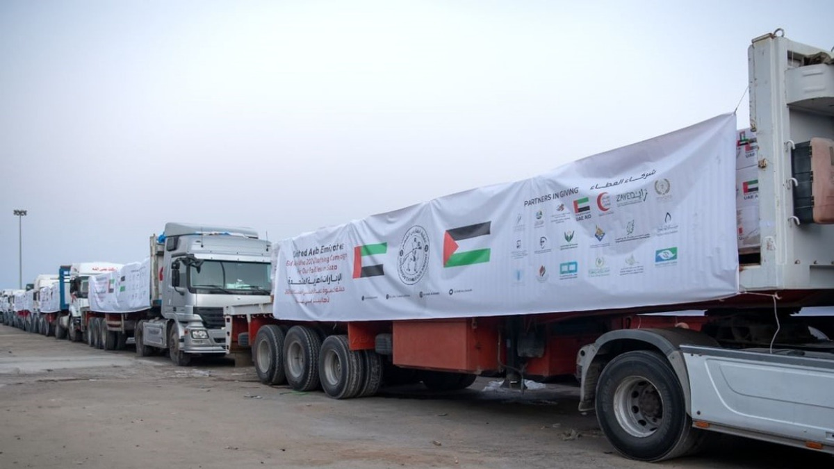 UAE Delivers 930 Tonnes of Eid Aid to Gaza in Four Convoys