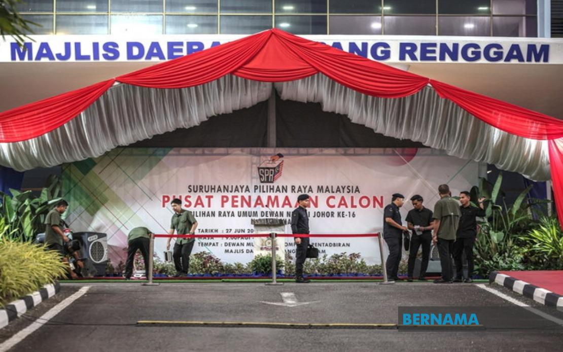 Johor State Election Gets Under Way as 56 Nomination Centres Open