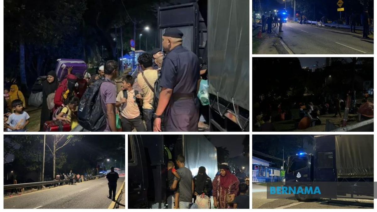 Rohingya Refugees Relocated From UNHCR Office to KL Police Headquarters for Identity Verification