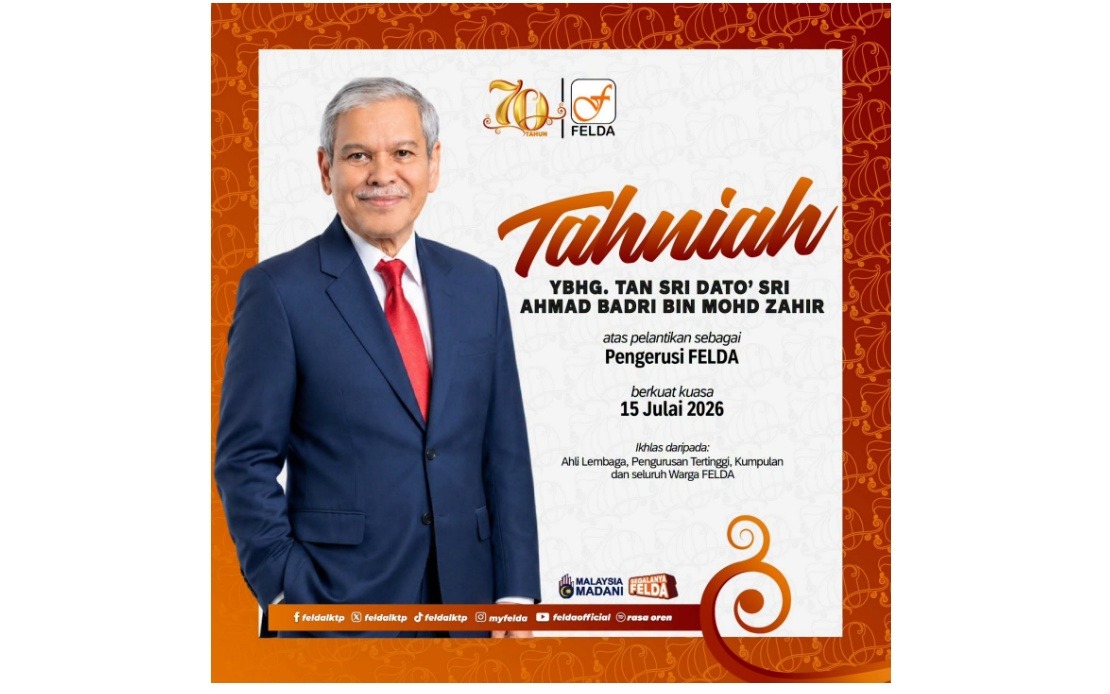 Ahmad Badri Appointed As New FELDA Chairman