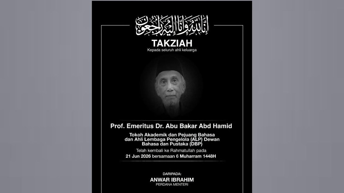 PM Anwar Mourns Passing of Literary Luminary Abu Bakar Abd Hamid