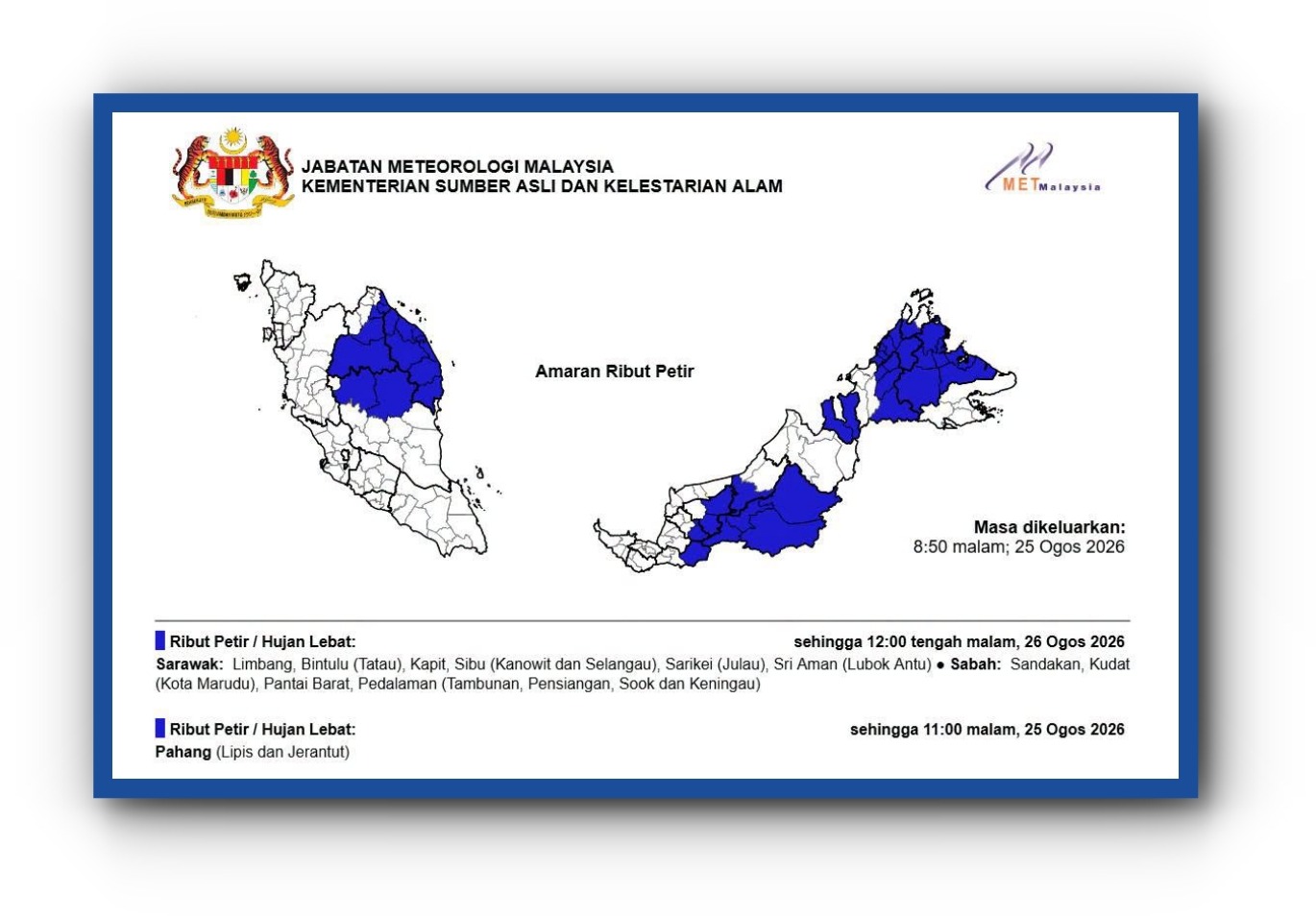 MetMalaysia Monitors Tropical Storm Approaching Region
