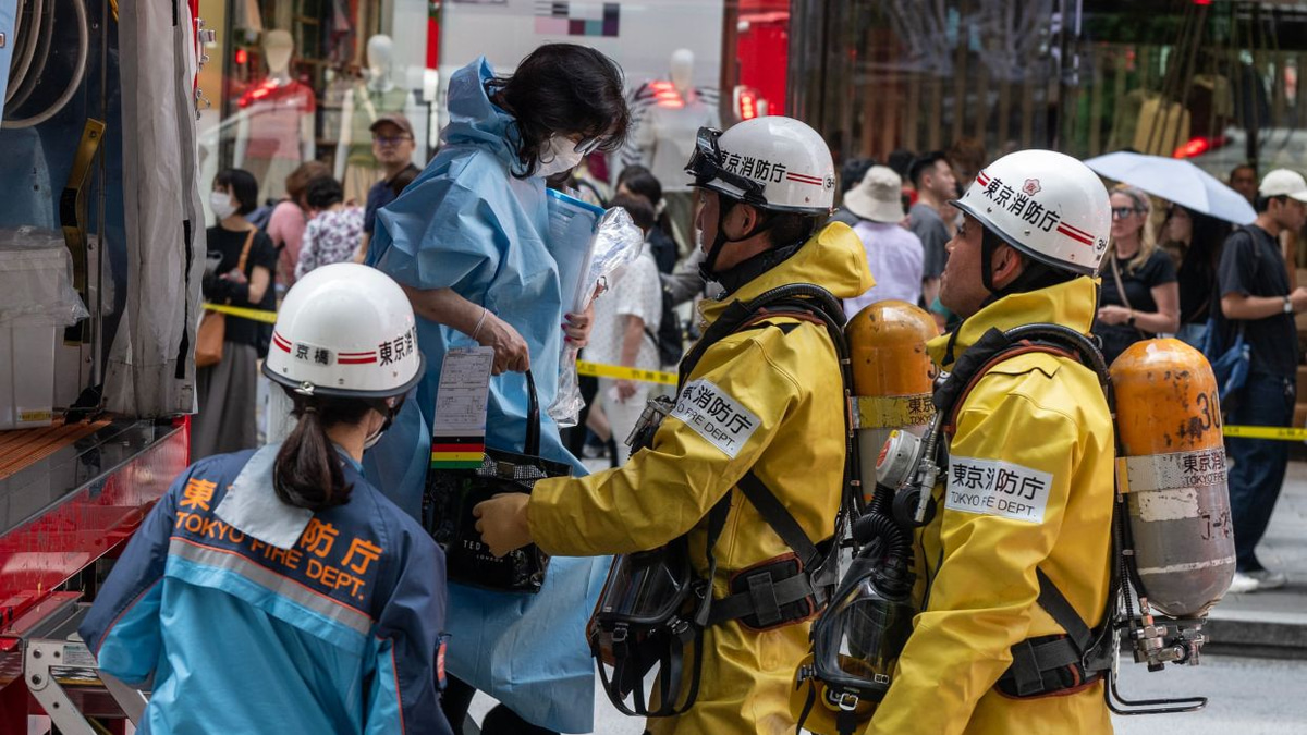 Twenty injured in substance spray incident at Tokyo luxury mall