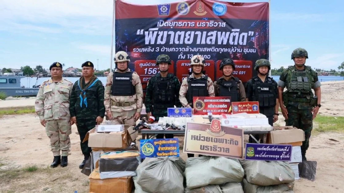 Thai Police Dismantle Major Drug Trafficking Network with Malaysian Connections