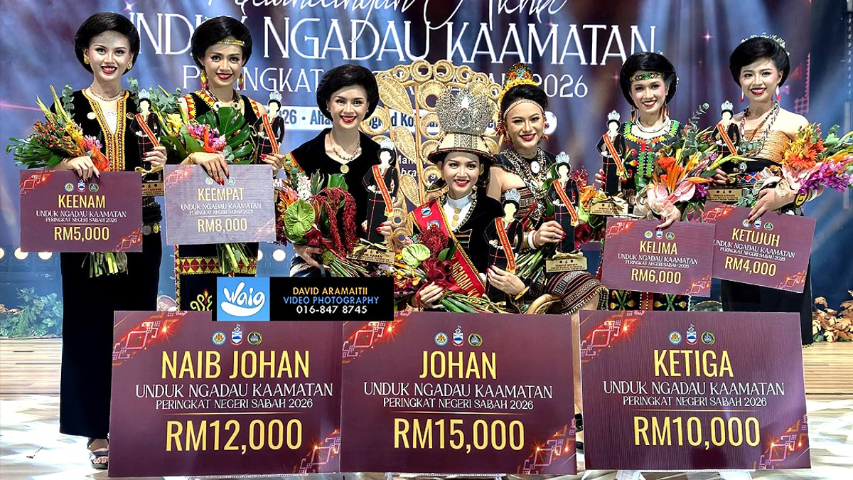 Gelvia Vanessa from Papar Crowned 2026 Unduk Ngadau Kaamatan