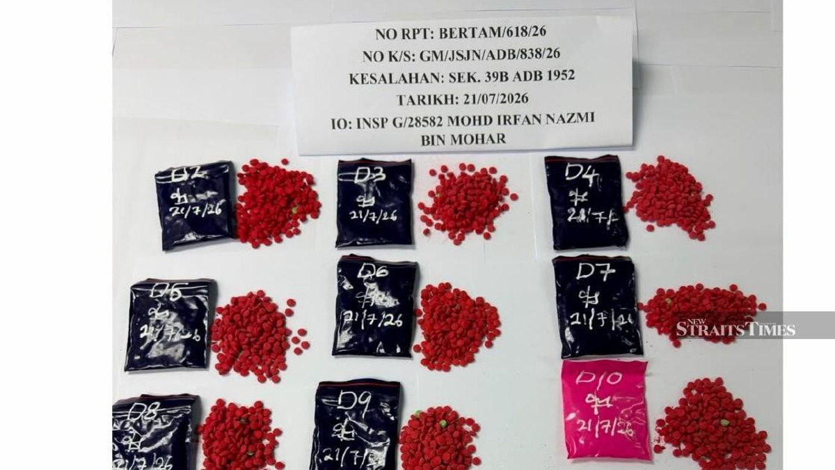 Two Myanmar nationals arrested in Kelantan with 6,000 yaba pills worth RM60,000
