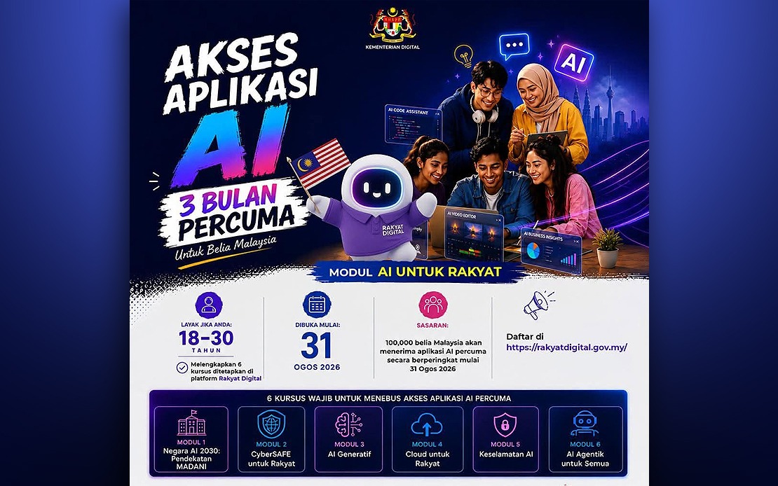 Government Launches Free AI Training for 100,000 Young Malaysians