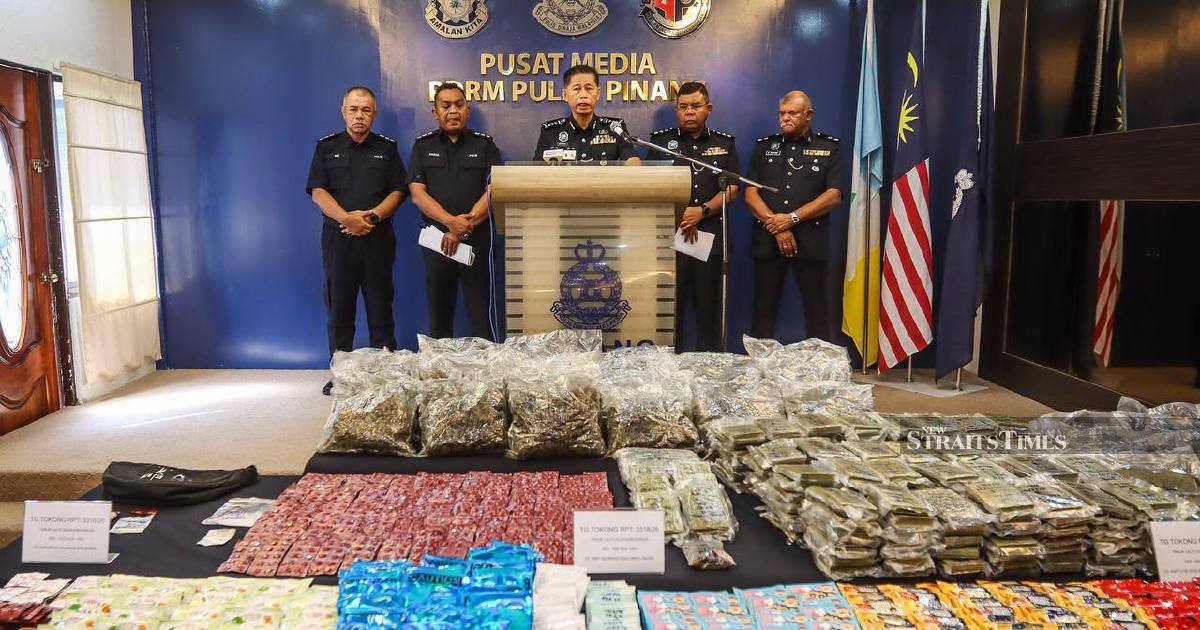 Penang Police Dismantle Three Drug Networks, Arrest Seven in Major Enforcement Push
