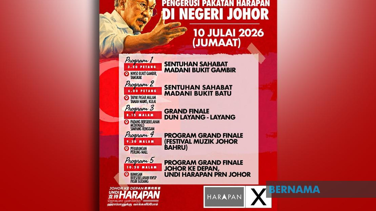 Anwar's Final Johor Push: Five-Stop Campaign Blitz To Secure Harapan Victory