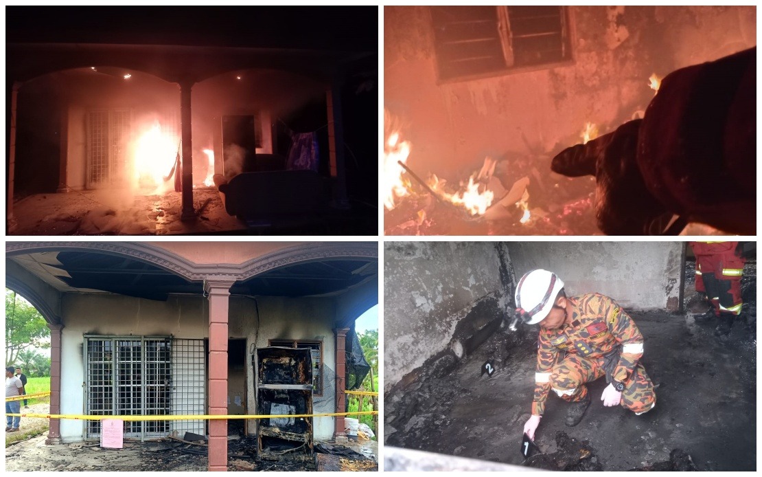Myanmar Refugee Family Killed in Perak House Fire; Wife Hospitalised