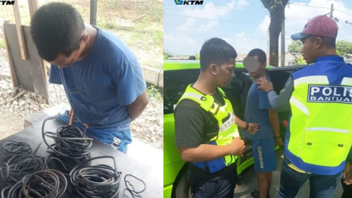 Man arrested for stealing cables on Klang railway tracks