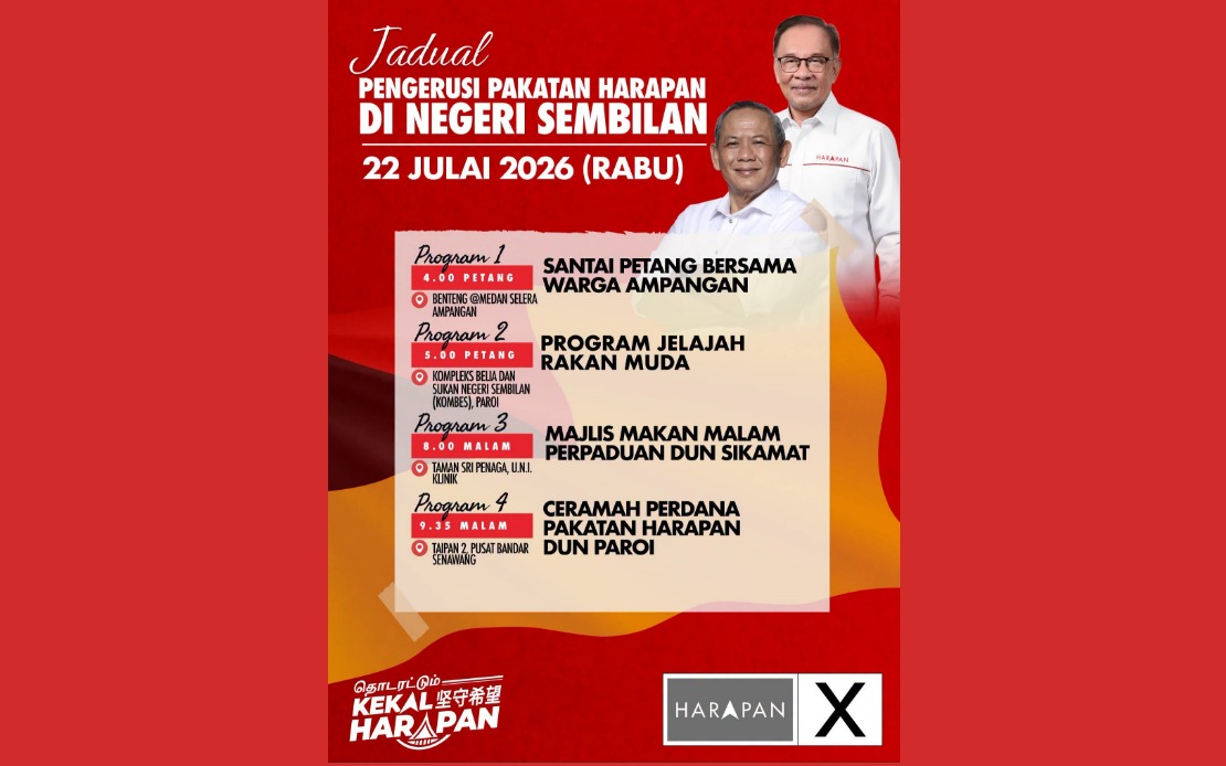 Anwar Launches Major Negeri Sembilan Campaign Push as PH Seeks to Retain State