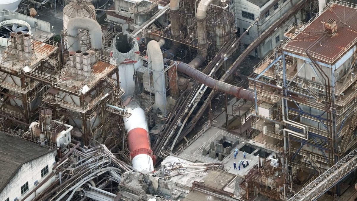 Two in Cardiac Arrest, Nine Missing After Smokestack Collapse at Kumamoto Paper Mill
