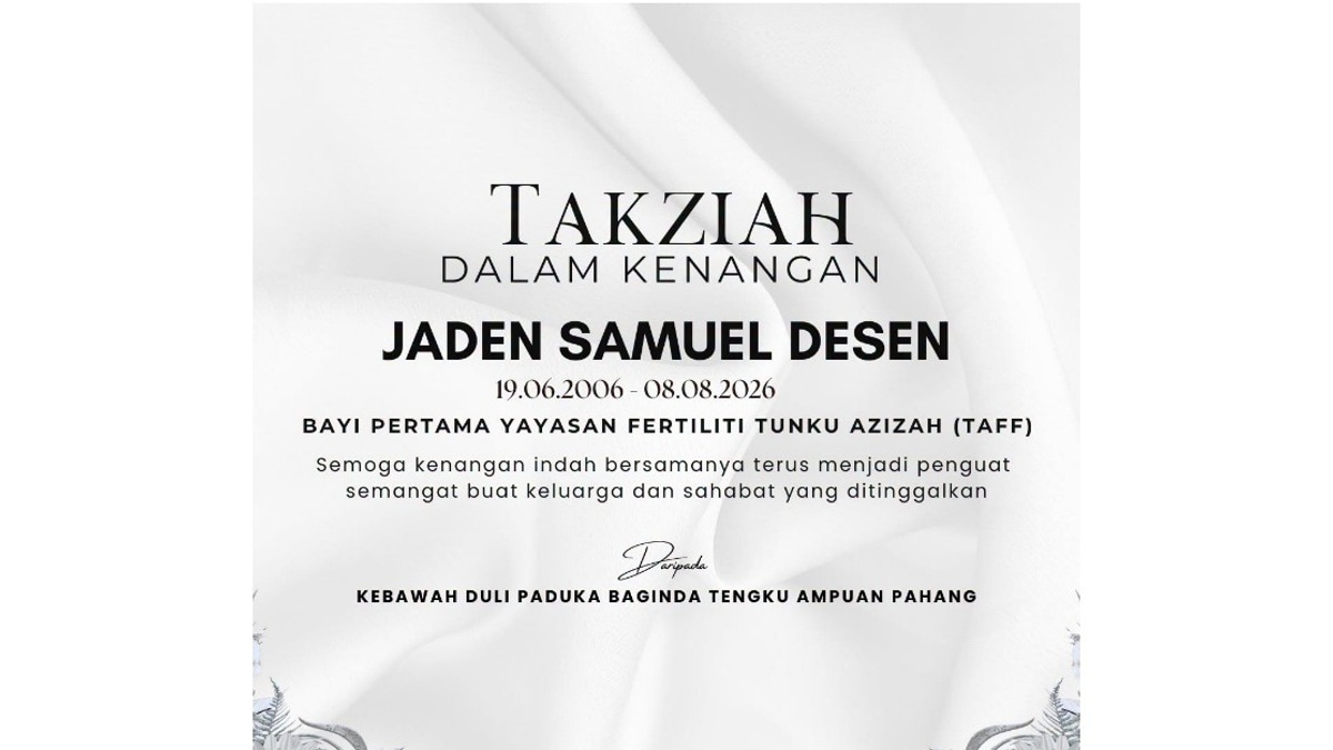 Tunku Azizah Mourns Death of First TAFF IVF Baby