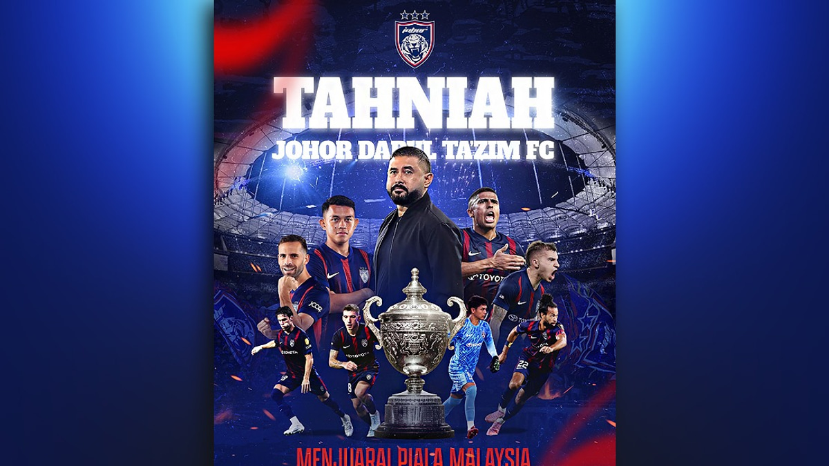 King Ibrahim Congratulates JDT on Historic Sixth Malaysia Cup Victory