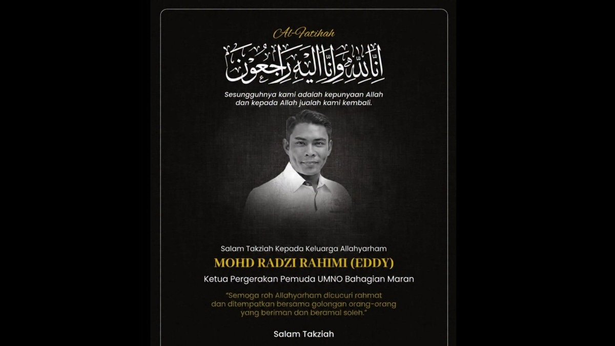 UMNO President Ahmad Zahid Expresses Deep Grief Over Maran Youth Chief's Fatal Accident